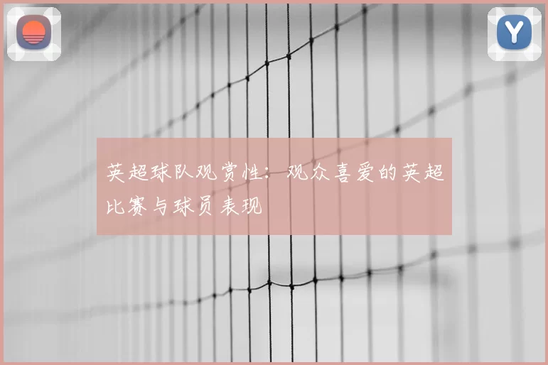 英超球队观赏性:观众喜爱的英超比赛与球员表现
