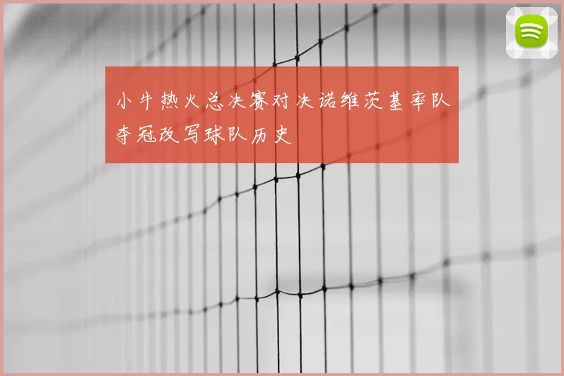 小牛热火总决赛对决诺维茨基率队夺冠改写球队历史