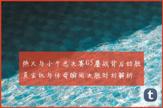 热火与小牛总决赛G5鏖战背后的胜负玄机与传奇瞬间决胜时刻解析